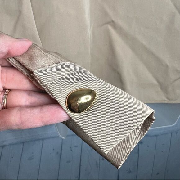 NEW Bottega Veneta tan wool twill draped wrap top size 42 - Picture 7 of 16